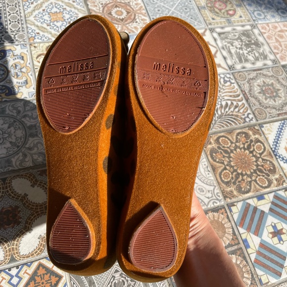 Melissa Vivienne Westwood Anglomania velvet leopard print buckle slip on flats - Picture 9 of 13